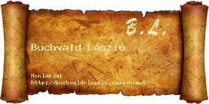 Buchvald László névjegykártya