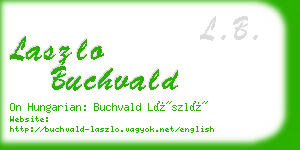 laszlo buchvald business card